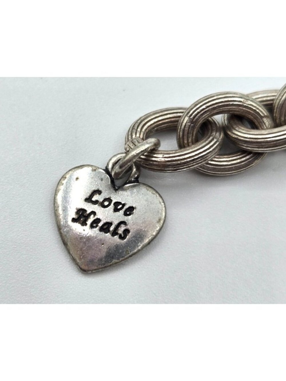 Brighton Charm Bracelet Love Locket Trust Accept Love Heals Charm Pink Ribbon - Picture 15 of 16